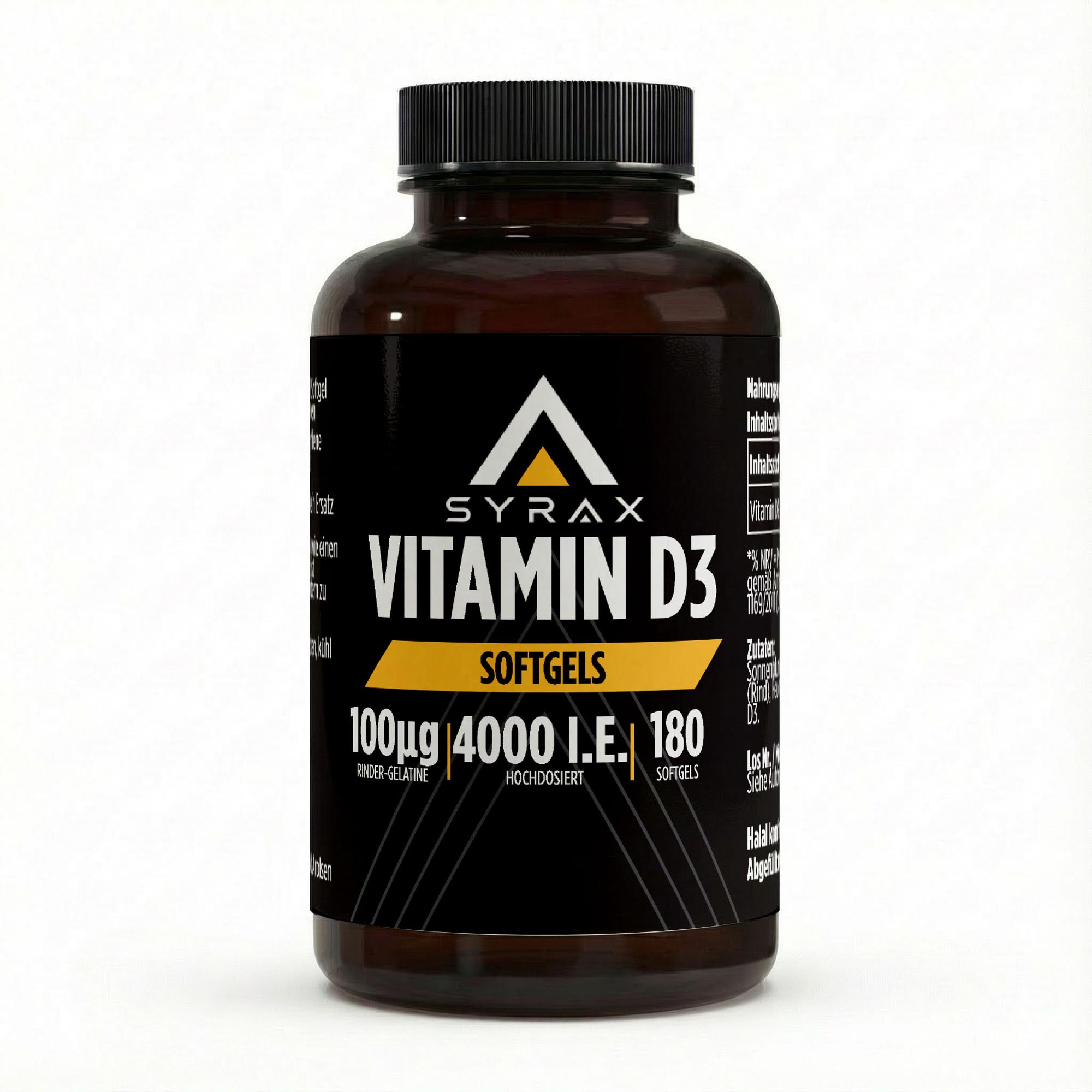 Vitamin D3 4,000 IU - 180 Softgels