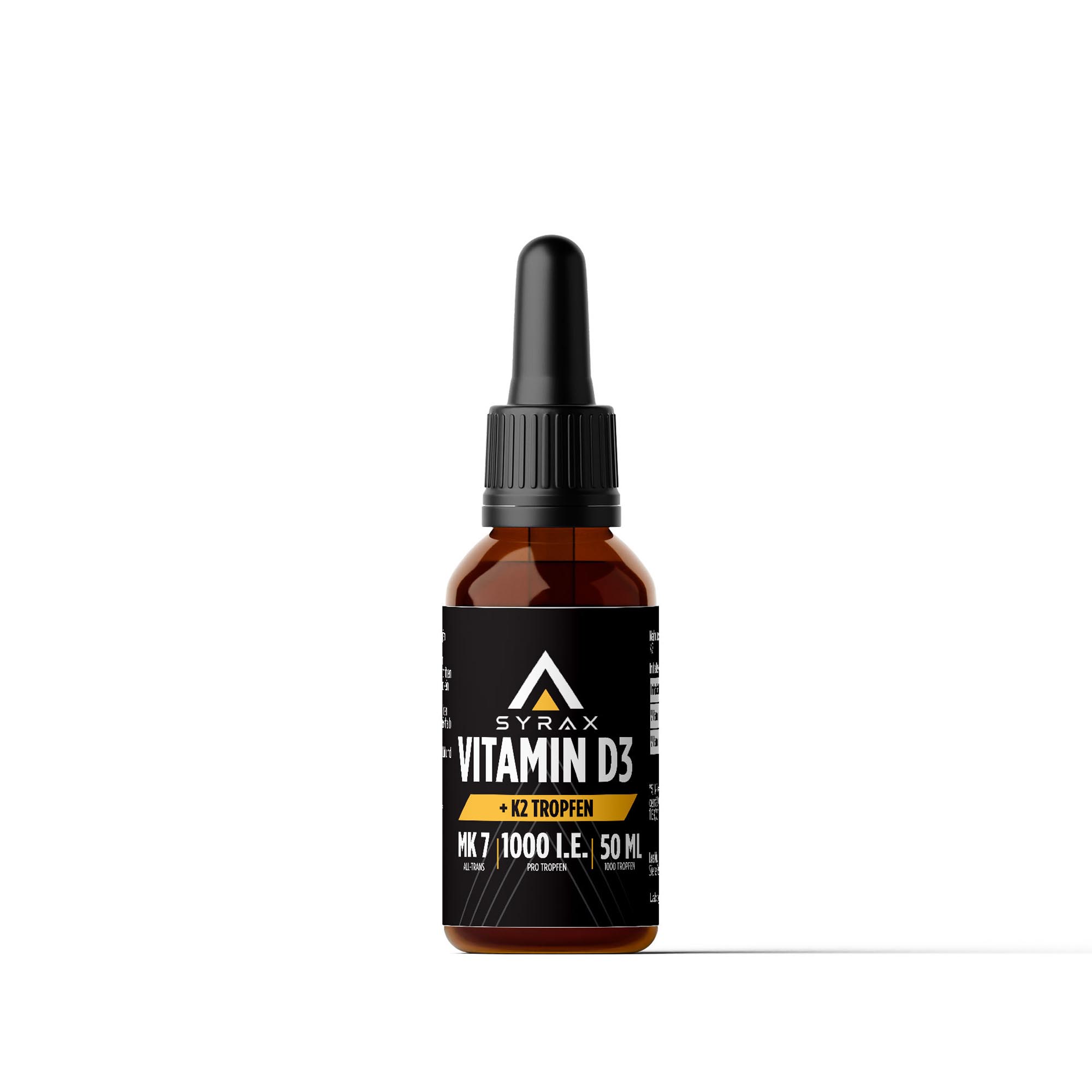 Vitamin D3 + K2 - 1,000 Drops (1,000 IU) - 50 ml